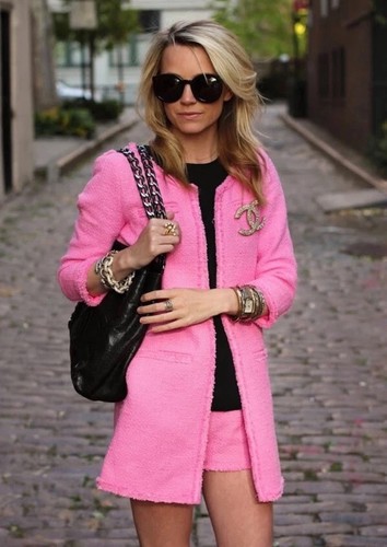 Zara women pink tweed - women's, blazer