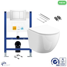 Rimless Wall Hung Toilet Pan &