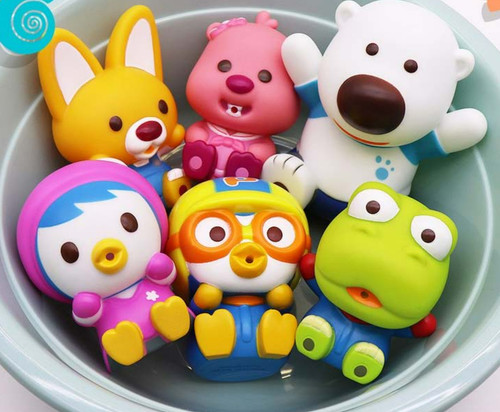 Pororo friends bath toy - pororo,
