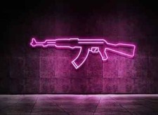 Gun LED Neon Sign Light
