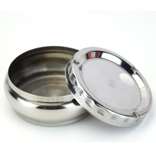 Cigarette lidded ashtray round - lidded,