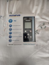 Boxed Olympus DM-670 Digital Voice Recorder Dictation in VGC with Accessories