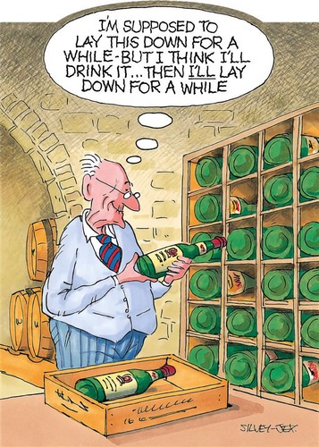 Funny birthday card - funny, wine