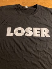 Sub Pop LOSER logo Seattle Black XL tshirt Grunge back print Sub Pop logo