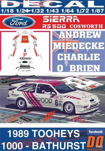 Decal ford sierra - decal, rs
