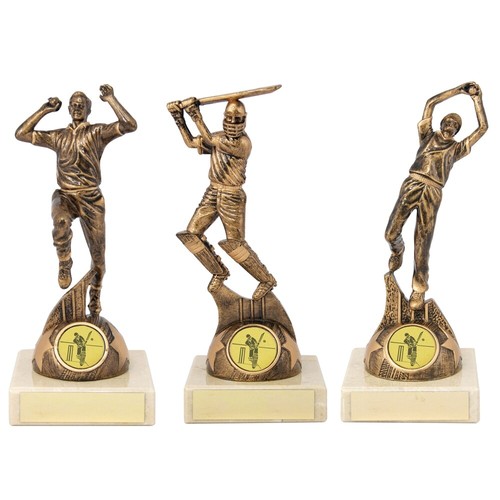 Cricket figure trophies - figure,