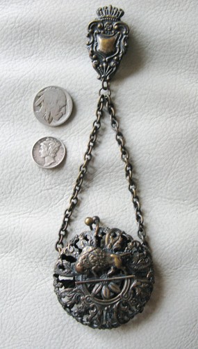 Antique chatelaine belt clip - antique,