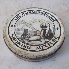 Old tobacco Tin box THE BALKAN