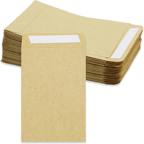 130 pcs small brown envelopes - 130,