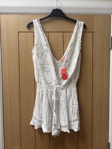 White beach playsuit size - white, playsuit,