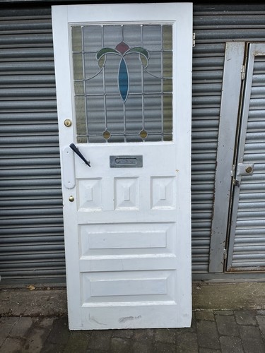 1930s stained glass - , door