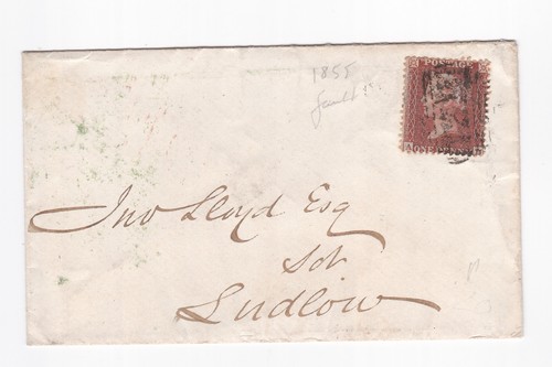 1855 penny red - qv,