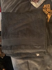 2 x Large NEXT Grey / Graphite / Charcoal Bath Sheets 100% Cotton