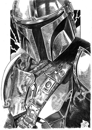 Original art the mandalorian - art, mandalorian"