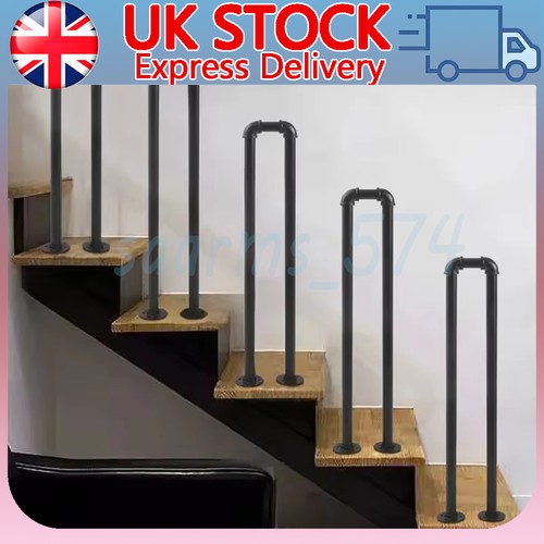 Shaped iron stair handrail - u-shaped,