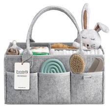 Baby Nappy Caddy Organiser Set Baby Shower Gifts Newborn Essentials Grey