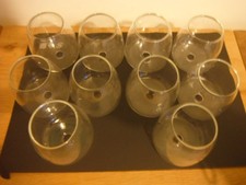 SET OF 10 GLASS SHADES FOR