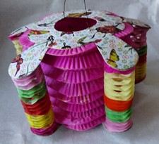 Vintage Paper Lantern with 4 Columns