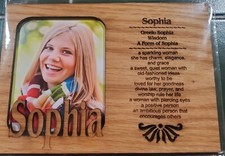 SOPHIA Engraved 5"X7" Wood