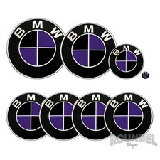 For BMW Badges - Matte Black &