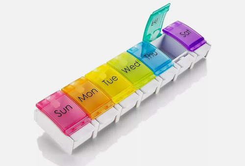 Days pill box coloured - 7,