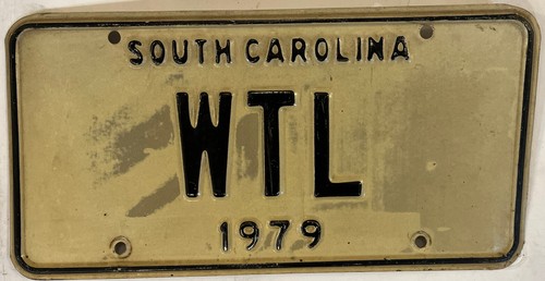 Vanity wtl license plate - vanity,