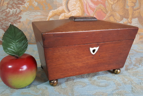 Antique wooden tea - tea, caddy