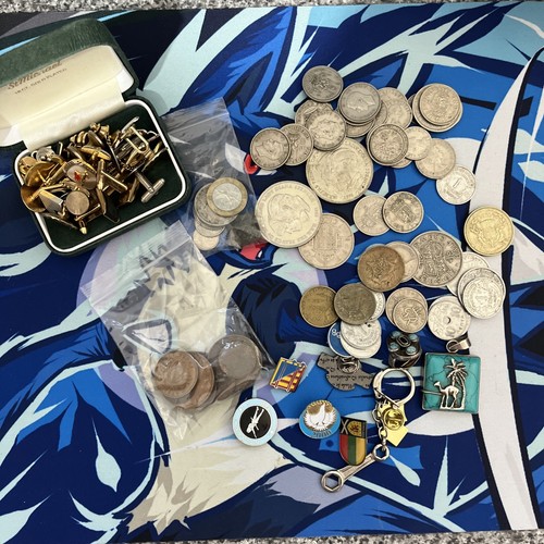 Vintage coins pins cufflinks - vintage, coins/pins/cufflinks