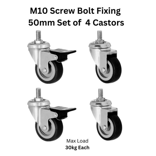 4pcs castor wheels trolley - 4pcs,