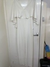 HALSTON Kimono Wrap Style Gown Use Size 4 Uk 8 Fully Lined V-Neck