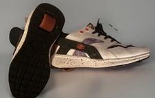 RETRO HEELYS SKATE WHEEL SNEAKERS YOUTH SZ 4 PAINT SPATTER WALK/RIDE FUN SHOES!