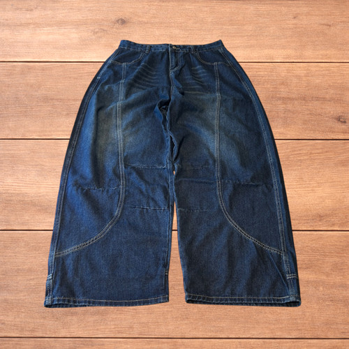 Vintage style baggy wide leg