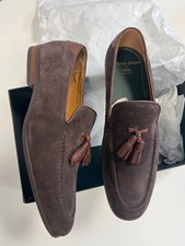 mens suede tassel loafers size
