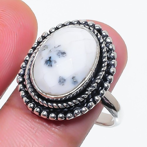 Dendrite opal gemstone - dendrite, 925