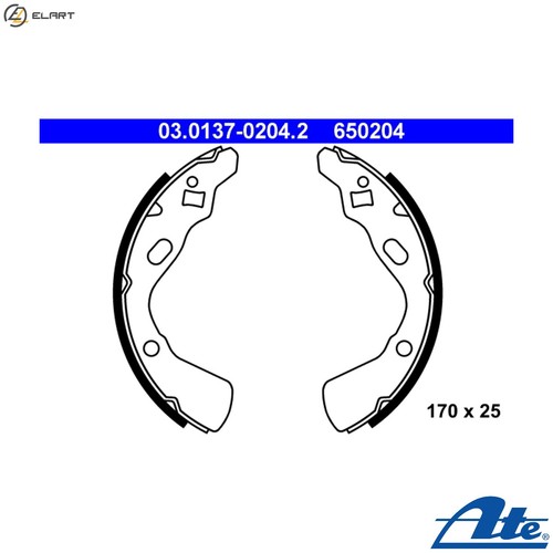 Brake shoe set - set, 03.0137-0204.2