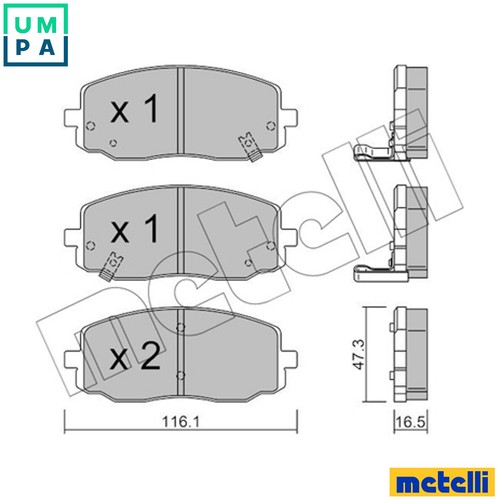 Brake pad set disc - disc,