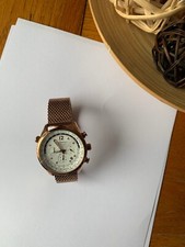 £895 RRP Krug Baumen Mens Air Explorer Diamond Ltd Edition Gold Steel Watch