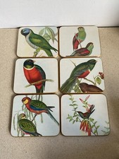 Sewell Melamine Tropical Birds Coasters x 6 in Original Box