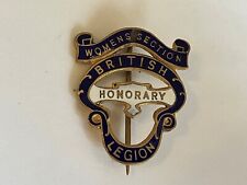 Original Vintage British Legion Women's Section Honorary Brooch Pin Badge