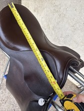 16-inch Wide Old Fashioned Flat Seat Pony Saddle Brown Leather