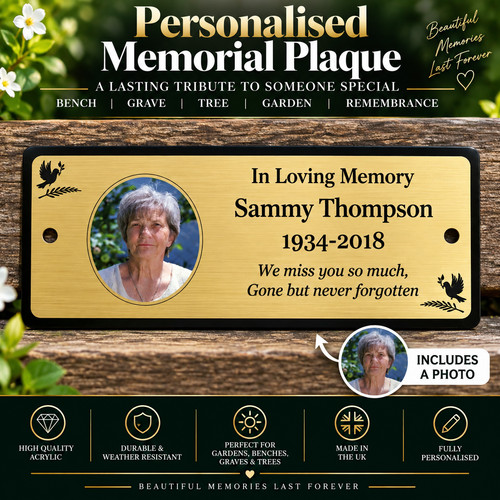 Personalised memorial bench - memorial,