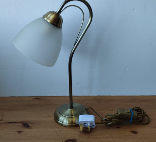 Vintage bhs table lamp frosted - vintage,