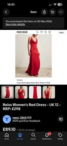 Reiss red dress - reiss,