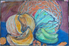 Original oil pastel drawing