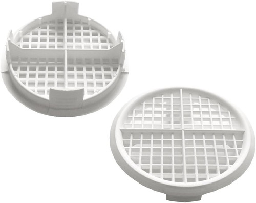 White plastic 70mm round - white,