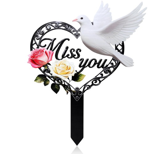 Heart memorial plaque grave - plaque,