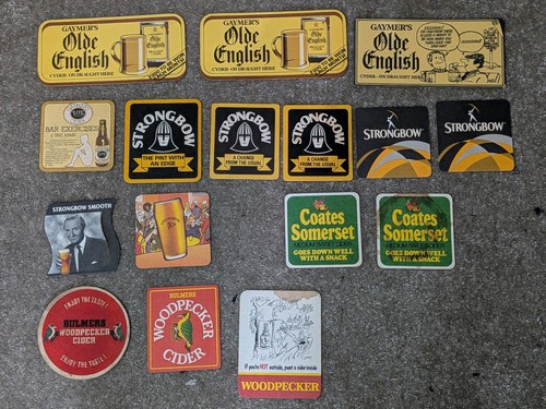 Vintage cider beer mats - vintage,