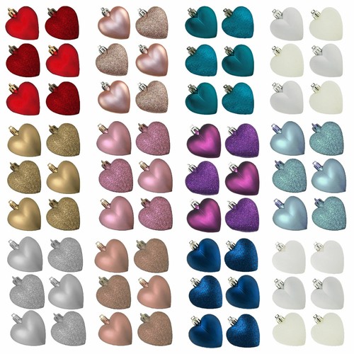 Christmas tree heart baubles - tree,