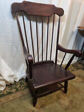Hard Wood Low Cut High Stick Back Farmhouse/Cottage Inglenook Fire Place Chair