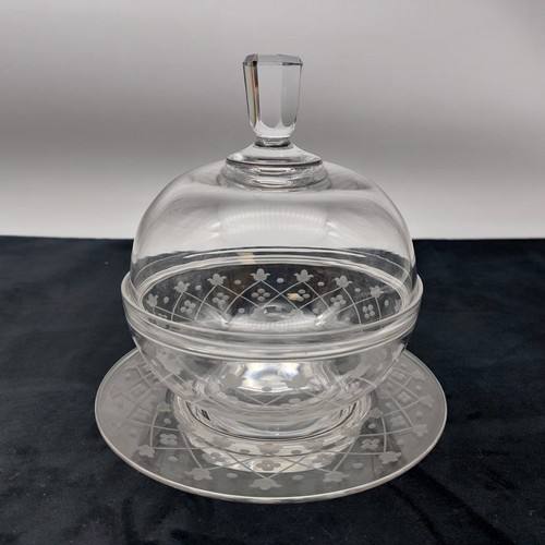 Crystal candy dish lidded - crystal,